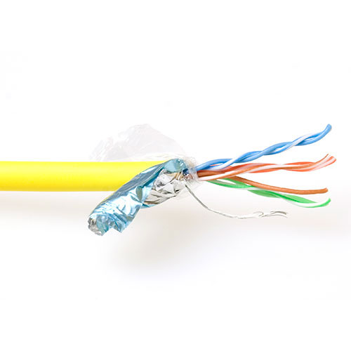 Cable de Red CAT5E F/UTP LSZH flexible Amarillo - 500m
