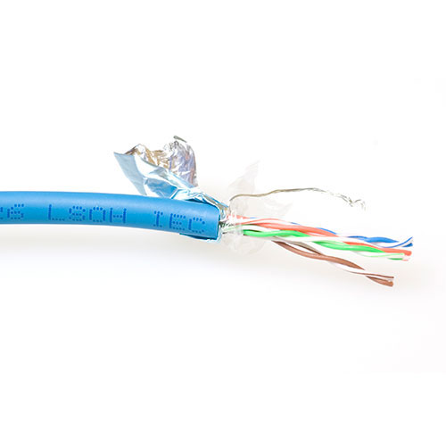 Cable de Red CAT5E F/UTP LSZH flexible Azul - 100m