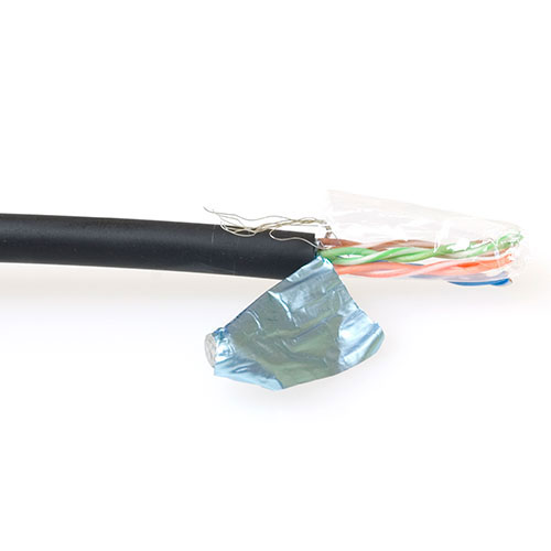 Cable de Red CAT5E F/UTP LSZH flexible Negro - 500m