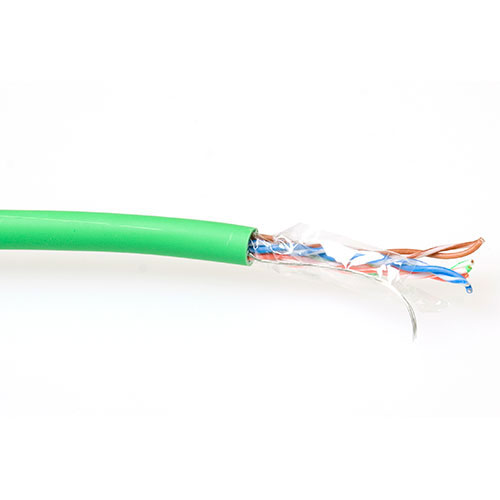 Cable de Red CAT5E F/UTP LSZH flexible Verde - 100m