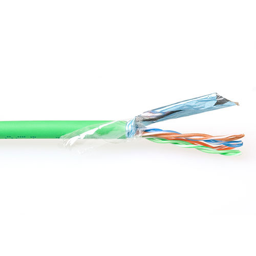Cable de Red CAT5E F/UTP LSZH flexible Verde - 500m
