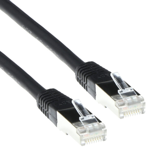 Cable de Red RJ45 CAT6 S/FTP Snagless LSZH Negro - 0.5m
