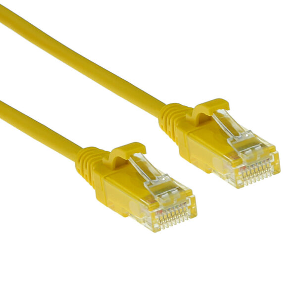 Cable de Red RJ45 CAT6 U/UTP Slimline LSZH Amarillo - 0.25m