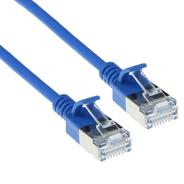 Cable de Red RJ45 CAT6 U/UTP Slimline LSZH Azul - 0.5m