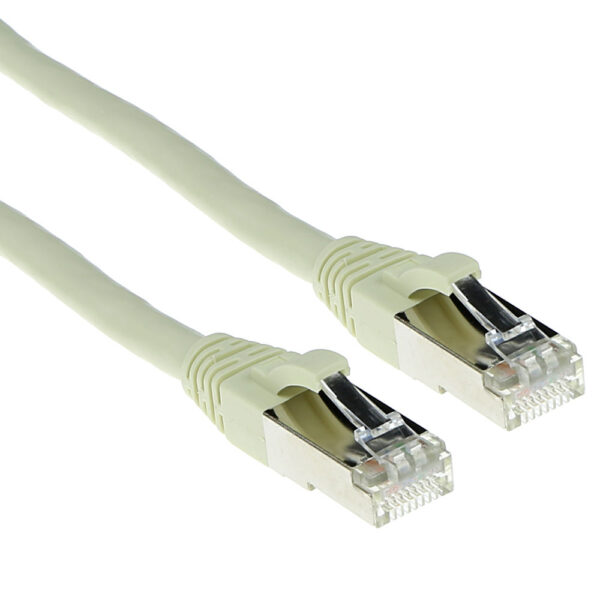 Cable de Red RJ45 CAT6A S/FTP Snagless LSZH Marfil - 0.25m