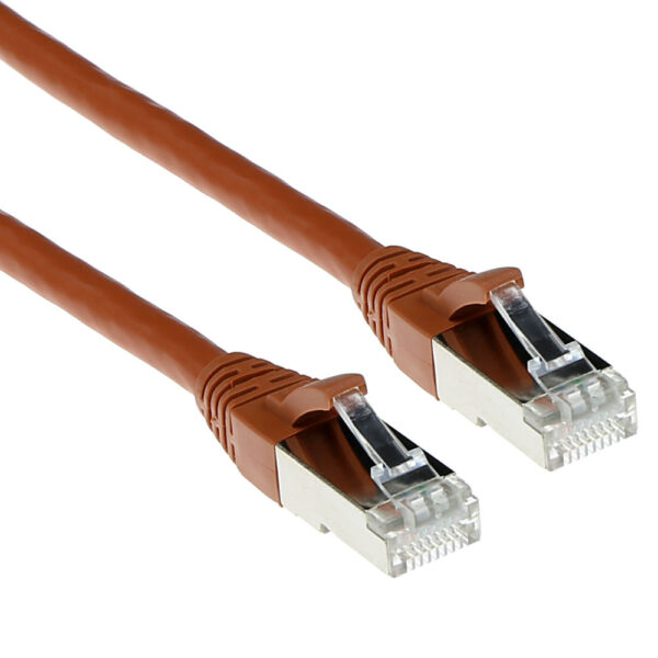 Cable de Red RJ45 CAT6A S/FTP Snagless Marrón - 15m