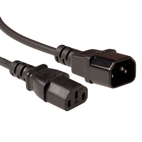 Cable de alimentación C13 a C14 LSZH Negro - 3m