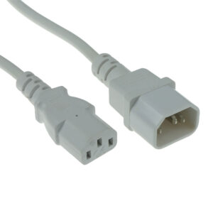 Cable de alimentación C13 a C14 blanco - 0.6m