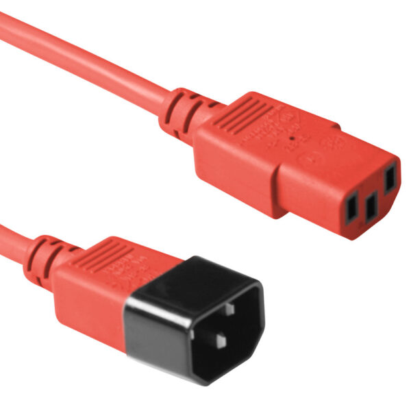 Cable de alimentación C13 a C14 rojo - 1.8m