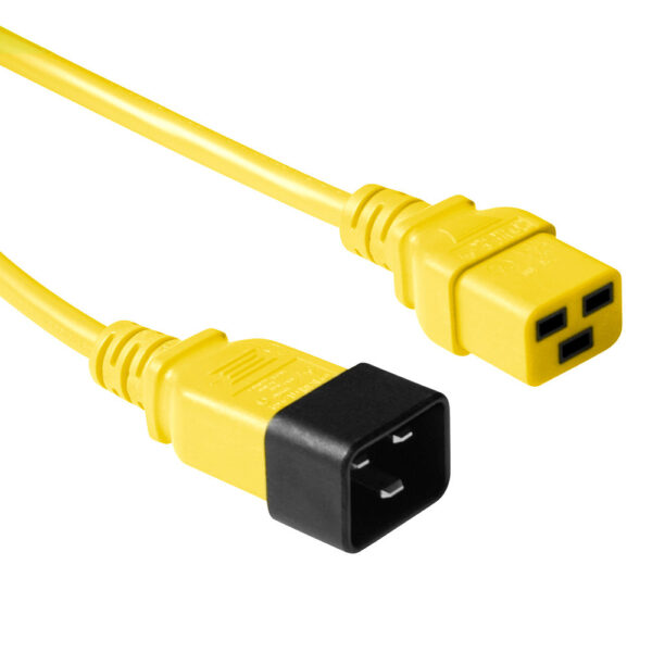 Cable de alimentación C19 a C20 amarillo - 3m