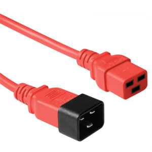 Cable de alimentación C19 a C20 rojo - 1.8m