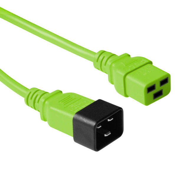Cable de alimentación C19 a C20 verde - 1.8m