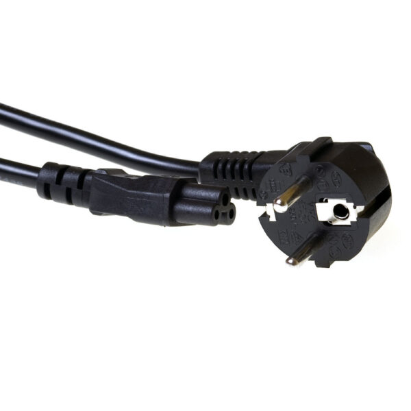 Cable de alimentación Schuko Macho angulado - C5 Negro - 1m