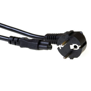 Cable de alimentación Schuko Macho angulado - C5 Negro - 3m