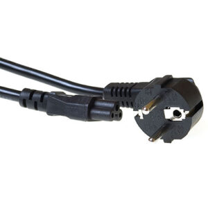 Cable de alimentación Schuko Macho angulado - C5 Negro - 7m
