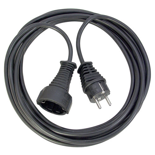 Cable de extensión Schuko Macho - Schuko hembra. Negro - 3m