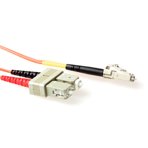 Cable de fibra óptica 50/125 OM2 Multimodo Dúplex LSZH Conector LC/SC - 2m
