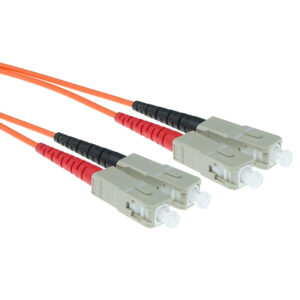Cable de fibra óptica 50/125 OM2 Multimodo Dúplex LSZH Conector SC - 15m