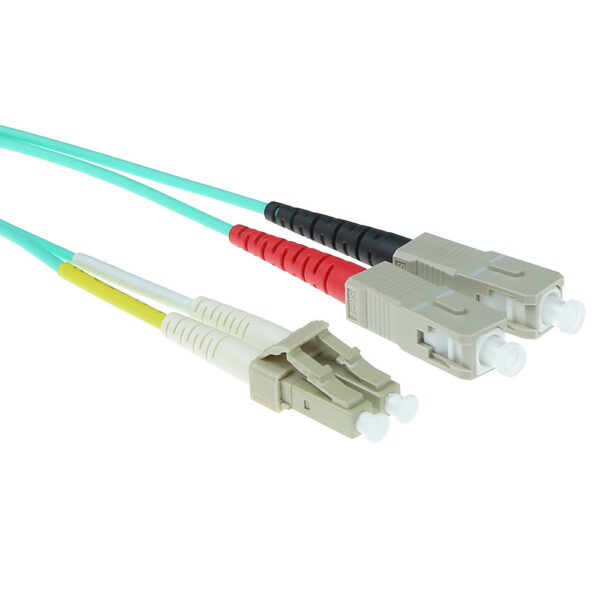 Cable de fibra óptica 50/125 OM3multimodo Dúplex LSZH Conector LC/SC - 25m