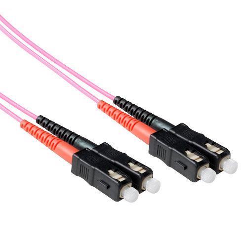 Cable de fibra óptica 50/125 OM4 Multimodo Dúplex LSZH Conector SC/SC - 10m