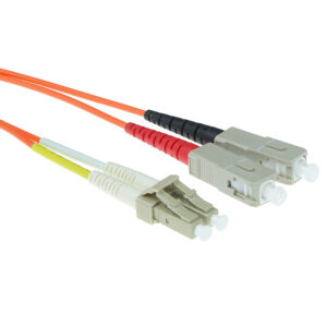 Cable de fibra óptica 62.5/125 OM1 Multimodo Dúplex LSZH Conector LC/SC - 10m