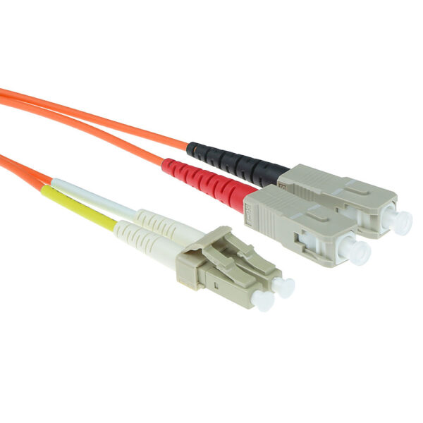 Cable de fibra óptica 62.5/125 OM1 Multimodo Dúplex LSZH Conector LC/SC - 15m