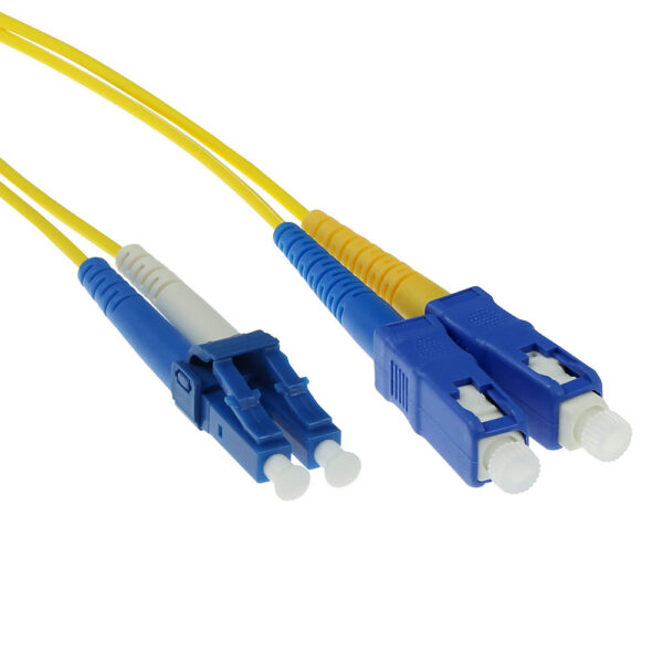 Cable de fibra óptica 9/125 OS2 Monomodo Dúplex LSZH Conector LC/SC - 0.5m