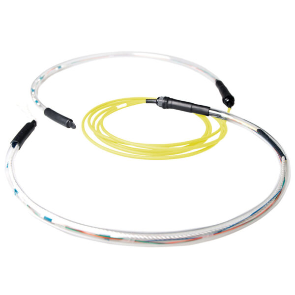 Cable de fibra óptica de 8 fibras 9/125 OS2 Monomodo interior/exterior Conector LC - 110m