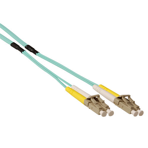 Cable de fibra óptica reforzado 50/125 OM3multimodo Dúplex LSZH Conector LC - 30m
