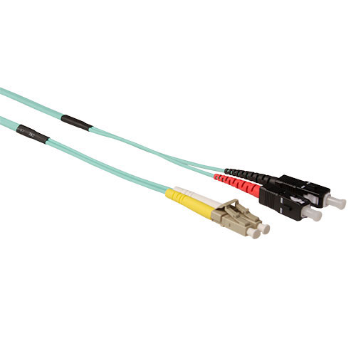 Cable de fibra óptica reforzado 50/125 OM3multimodo Dúplex LSZH Conector LC/SC - 20m