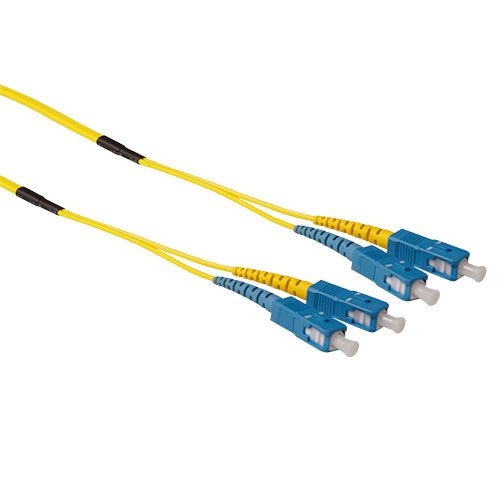 Cable de fibra óptica reforzado 9/125 OS2 Monomodo Duplex LSZH Conector SC - 20m