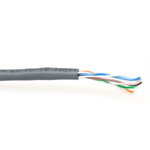 Cable de par trenzado CAT5E U/UTP Sólido PVC Gris - 305m