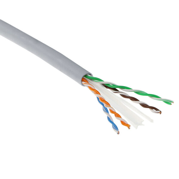 Cable de par trenzado CAT6 U/UTP PVC Gris - 305m