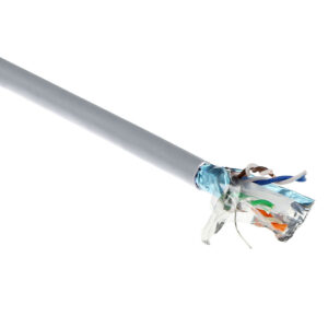 Cable de par trenzado CAT6A F/UTP PVC Gris - 500m