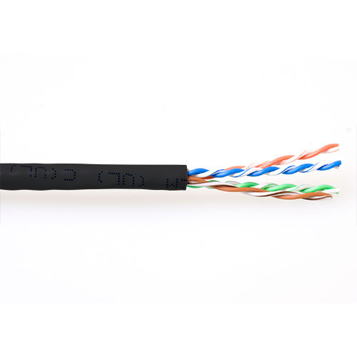 Cable de par trenzado CAT6A U/UTP PVC Negro - 305m