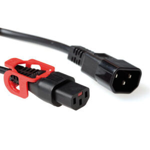 IEC Lock Cable de conexión 230V C13 IEC Lock+ - C14 Negro - 3m